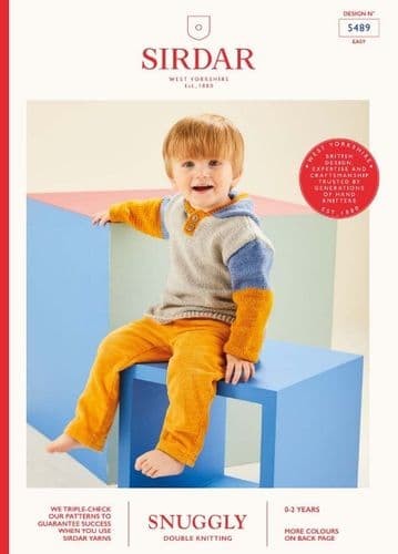 Sirdar Babies Hoodie Knitting Pattern in Snuggly DK - 5489 PDF DOWNLOAD