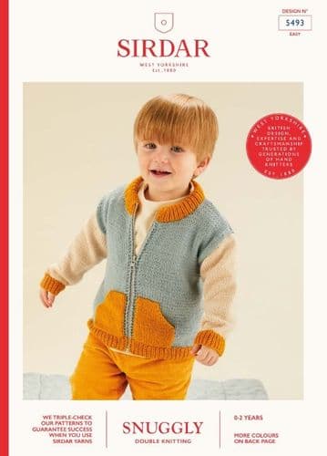 Sirdar Babies Jacket Knitting Pattern in Snuggly DK - 5493 PDF DOWNLOAD