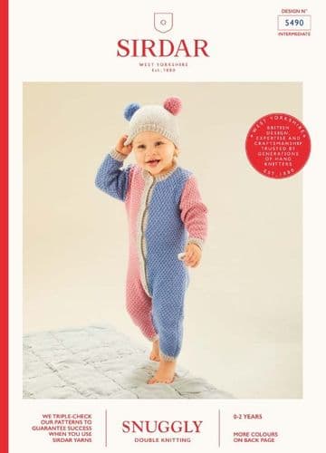 Sirdar Babies Romper Knitting Pattern in Snuggly DK - 5490 PDF DOWNLOAD