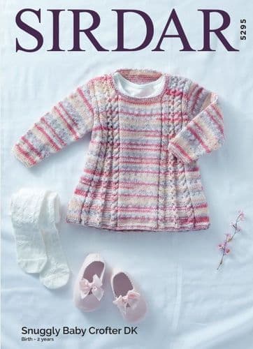 Sirdar Babies Tunic Knitting Pattern in Baby Crofter DK - 5295 PDF DOWNLOAD