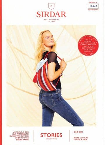 Sirdar Backstage Pass Bag Knitting Pattern in Stories DK - 10547 PDF DOWNLOAD