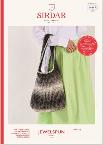 Sirdar Bag Knitting Pattern Jewelspun Ombre (10847)