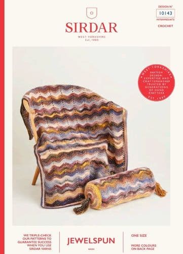 Sirdar Blanket Crochet Pattern in Jewelspun Aran - 10143 PDF DOWNLOAD