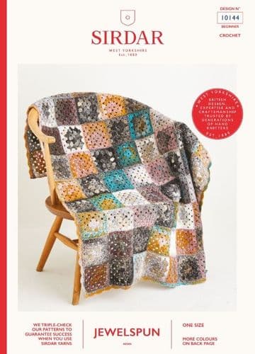 Sirdar Blanket Crochet Pattern in Jewelspun Aran - 10144 PDF DOWNLOAD