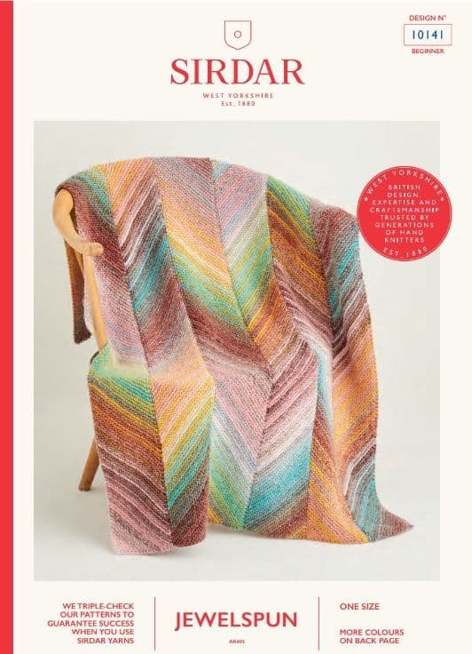 Sirdar Blanket Knitting Pattern in Jewelspun Aran - 10141 PDF DOWNLOAD