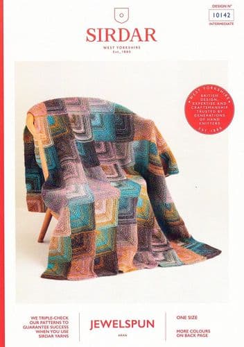 Sirdar Blanket Knitting Pattern in Jewelspun Aran (10142)