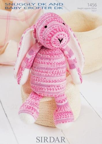Sirdar Bunny Toy Knitting Pattern in Baby Crofter DK - 1456 PDF DOWNLOAD