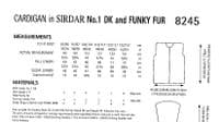 Sirdar Cardigan Knitting Pattern in No.1 DK & Funky Fur (8245)