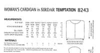 Sirdar Cardigan Knitting Pattern in Temptation (8243)