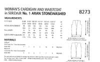 Sirdar Cardigans Knitting Pattern in No.1 Aran Stonewashed (8273)