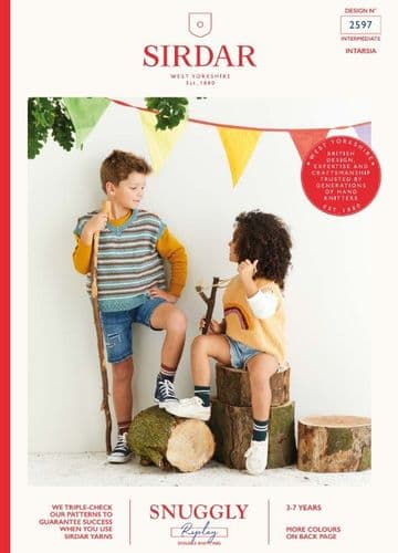 Sirdar Children's Tops Knitting Pattern in Snuggly Replay DK - 2597 PDF DOWNLOAD