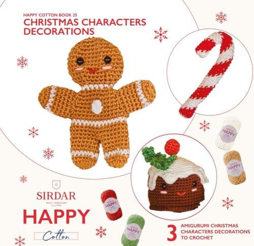 Sirdar Christmas Characters Happy Cotton DK Crochet Book 25 - PDF DOWNLOAD