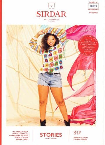 Sirdar Crowd Surf Sweater Crochet Pattern in Stories DK - 10527 PDF DOWNLOAD