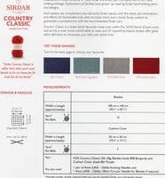 Sirdar Cushion & Blanket Knitting Pattern in Country Classic DK (10304)