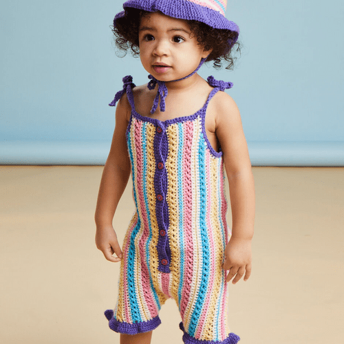 Sirdar Deck Chair Playsuit Crochet Pattern in Snuggly DK (5503)