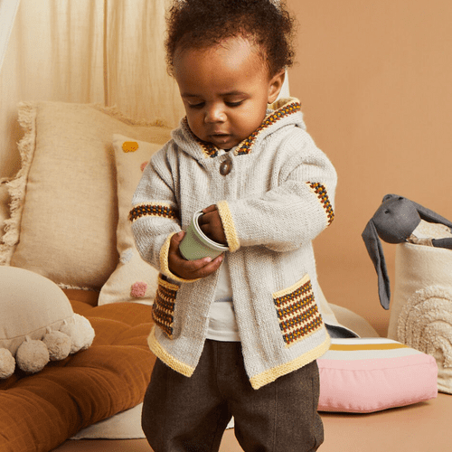 Sirdar Hippy Hooded Cardi Knitting Pattern in Snuggly 4Ply (5513)