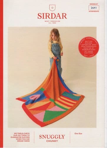 Sirdar Intarsia Blanket Knitting Pattern in Snuggly Chunky (2641)