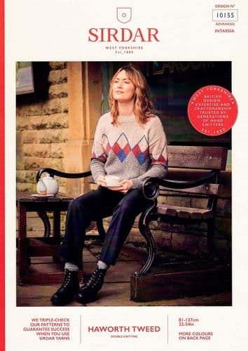 Sirdar Jumper Knitting Pattern in Haworth Tweed DK (10155)