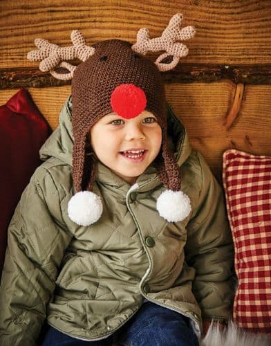 Sirdar Kids Reindeer Hat Crochet Pattern in Snuggly DK - 2607 PDF DOWNLOAD