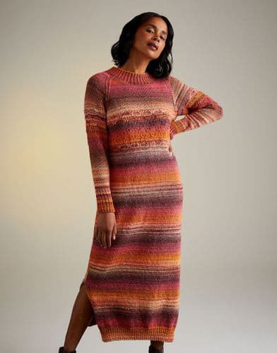 Sirdar Ladies Dress Knitting Pattern in Jewelspun Aran - 10712 PDF DOWNLOAD