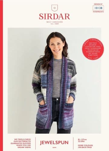 Sirdar Ladies Jacket Knitting Pattern in Jewelspun Aran - 10138 PDF DOWNLOAD
