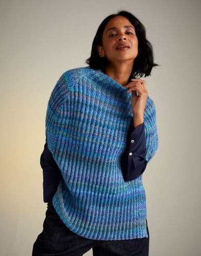 Sirdar Ladies Poncho Knitting Pattern in Jewelspun Aran - 10721 PDF DOWNLOAD
