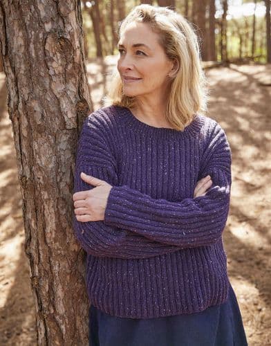 Sirdar Ladies Sweater Knitting Pattern in Haworth Tweed DK - 10692 PDF DOWNLOAD