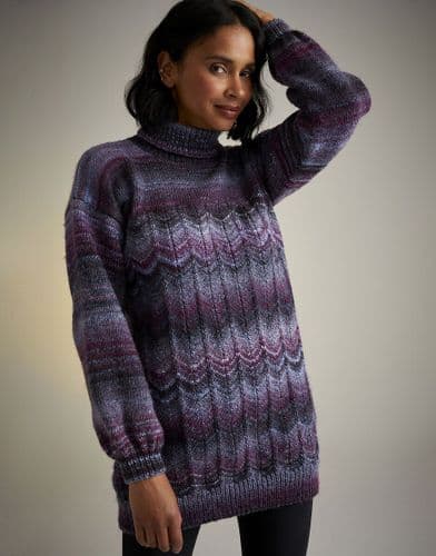 Sirdar Ladies Sweater Knitting Pattern in Jewelspun Aran - 10713 PDF DOWNLOAD