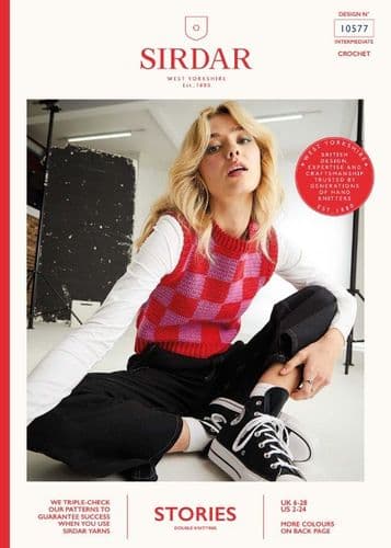Sirdar Ladies Tank Top Crochet Pattern in Stories DK - 10577 PDF DOWNLOAD