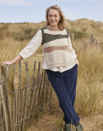 Sirdar Ladies Vest Knitting Pattern in Haworth Tweed DK - 10695 PDF DOWNLOAD