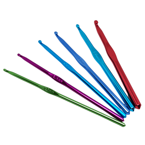 The Wool Factory Aluminium Crochet Hooks - 4 to 10mm
