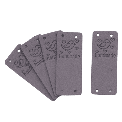 The Wool Factory Grey Handmade Label Tag Pack of 5