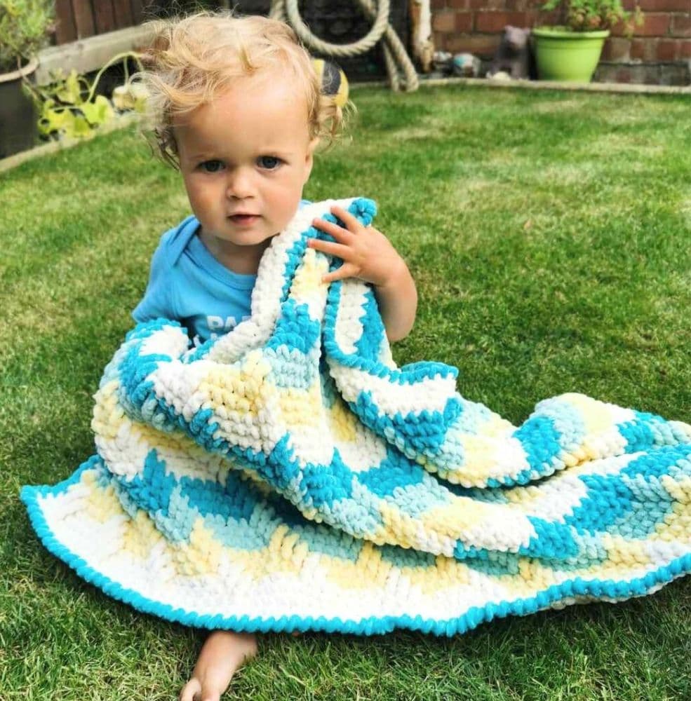 TWF Apache Tears & Striped Blanket Crochet Pattern in Dreamscape Chunky (TWF401) PDF DOWNLOAD