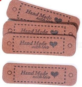 TWF Handmade With Love Rectangle Label Tag (Pack of 5)