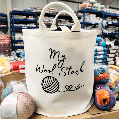TWF My Wool Stash Large Felt Tub - Cream