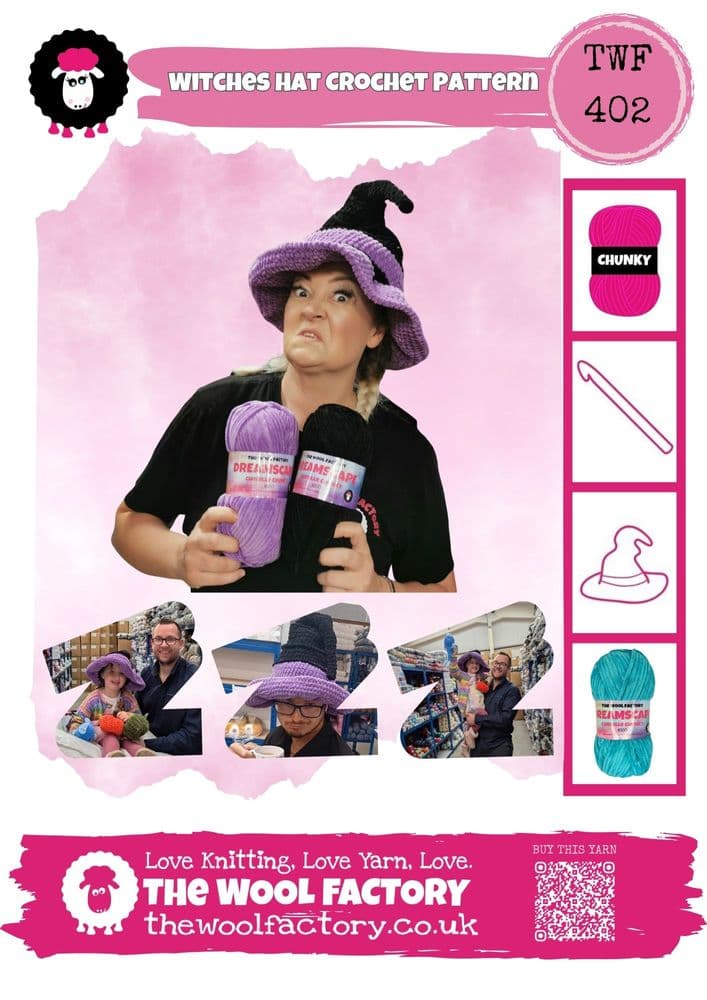 TWF Witches Hat Crochet Pattern in Dreamscape Chunky (TWF402) PDF DOWNLOAD