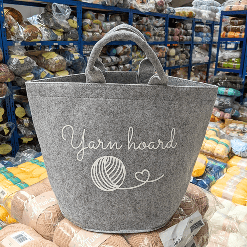 TWF Yarn Hoard Felt Tub - Light Grey
