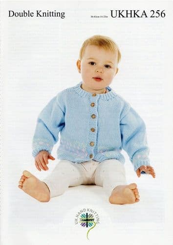 UKHKA Babies Cardigans & Cot Blankets Knitting Pattern in DK (256)