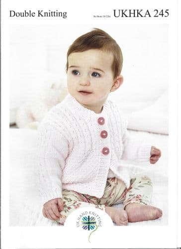UKHKA Baby DK Cardigan Jacket and Blanket (UKHKA245)