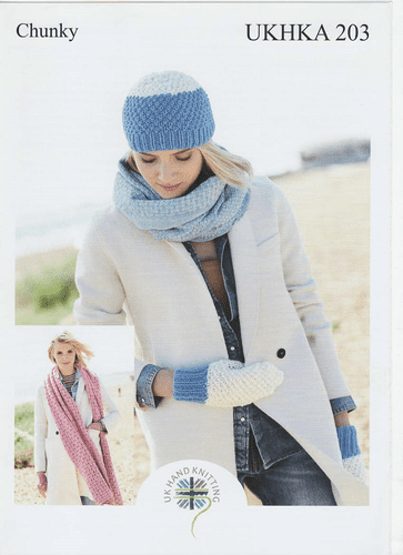 UKHKA Chunky Hat Mittens and Scarf (UKHKA203)