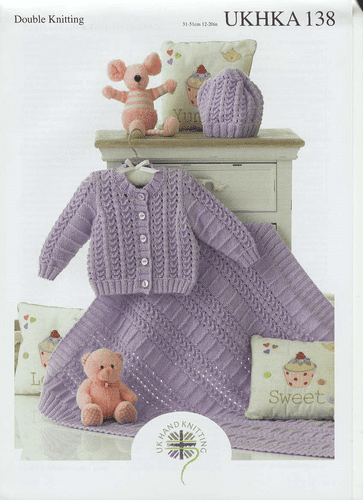 UKHKA DK Cardigan, Hat and Blanket (UKHKA138)