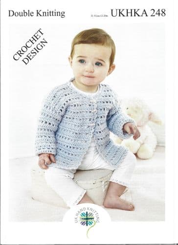 UKHKA DK Crochet Cardigan and Waistcoat (UKHKA248)