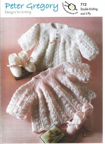 UKHKA Peter Gregory Angel Top and Bootees in DK & 4ply (UKHKA712)