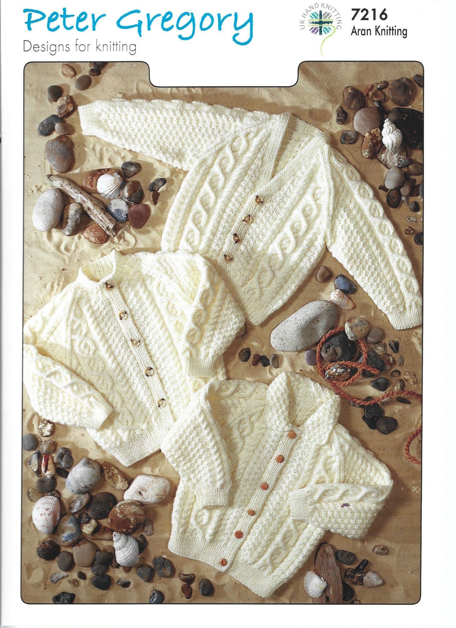 UKHKA Peter Gregory Child Cardigan in Aran UKHKA7216