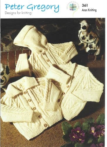 UKHKA Peter Gregory Child Jacket & Cardigan in Aran (UKHKA361)