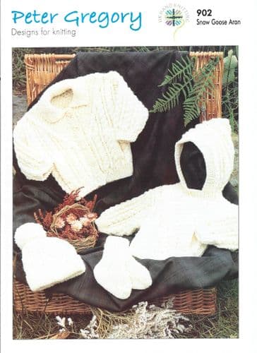 UKHKA Peter Gregory Child Sweater Jacket Hat Socks in Aran (UKHKA902)