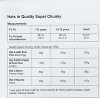 UKHKA Super Chunky Hats (UKHKA229)