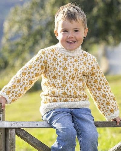 Viking Yarn Boys Sweater Knitting Pattern in Idun (4-14a) PDF DOWNLOAD