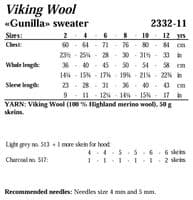 Viking Yarn Boys Sweater Knitting Pattern in Viking Wool (2332-11b) PDF DOWNLOAD