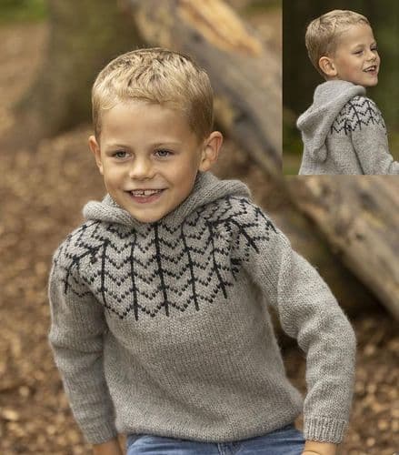 Viking Yarn Boys Sweater Knitting Pattern in Viking Wool (2332-11b) PDF DOWNLOAD